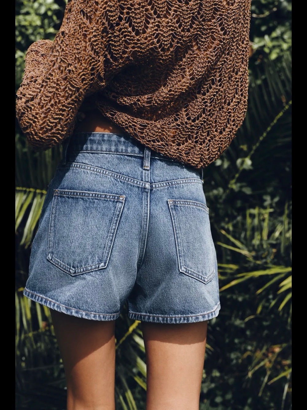Zara Z1975 Mom Shorts High-Rise Denim Shorts
